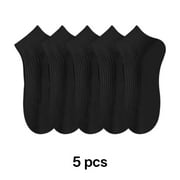 TELOLY Cotton Socks for Men,Casual Ankle Socks,Lightweight Socks for Men 9-12,Black